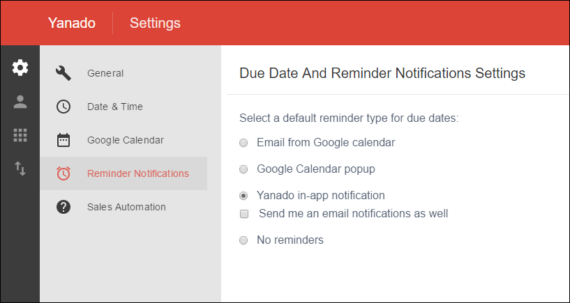 Reminder Settings